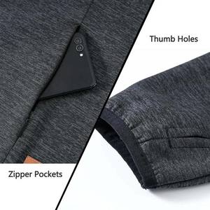 Sweat-shirts d'hiver pour hommes à manches longues, demi-zip, pull-over uni, survêtement de sport décontracté, vêtements streetwear numériques - Product Image 3