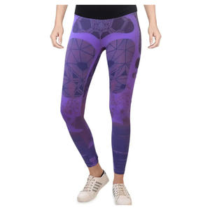 Pantalones de Yoga de cintura media con logotipo personalizado OEM para mujer, ropa informal de diseño sólido para gimnasio, cierre de cintura elástica, decoración de encaje-XS - Product Image 1