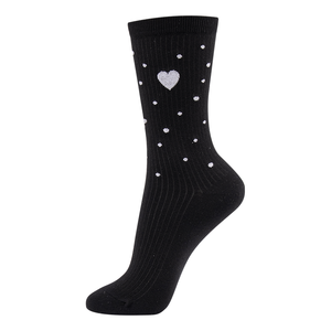 Calcetines de Algodón de Punto Transpirables Casuales para Mujer Kikiya - Diseño Lindo con Patrón de Corazón Brillante, Margarita y Lazo, Hechos en Corea, para Uso Diario - Product Image 3