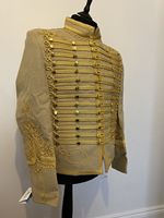 Tunique de style uniforme de hussard napoléonien tressée dorée brodée Pelisse Jimi Hendrix veste pour homme