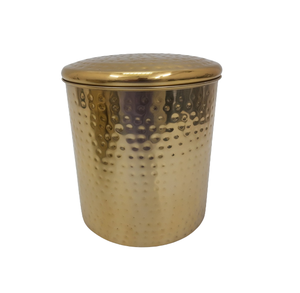 Unique Design Stainless Steel Round <b>Box</b> With Lid Brass Plating Color <b>Storage</b> Boxes for Home & Kitchen <b>Storage</b> Wholesale in Bulk - Product Image 1