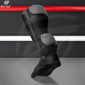 1 Pair Leather <b>Football</b> Shin Guards with Pocket & <b>Leg</b> Support <b>Sleeves</b>-Professional Protection Lightweight Design - Product Image 5