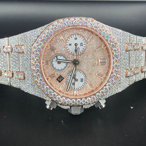 Nouvelle marque de haute qualité glacé Moissanite montre incolore diamant montre pour hommes meilleure qualité prix de gros - Product Image 1