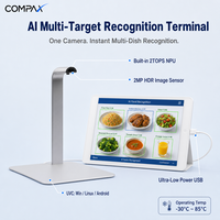 Terminal de reconnaissance multi-cibles COMPAX AI avec calcul IA et champ de vision large de 91 degrés pour solution de libre-service automatique en cantine