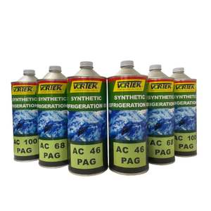 Huile réfrigérante anti-usure professionnelle VORTEK PAG pour compresseur automobile compatible 1 litre R12/R-134a - Product Image 1