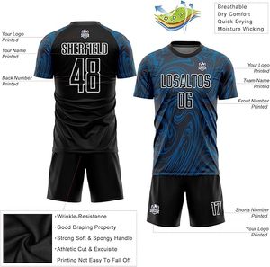 Ensemble d'uniformes de football personnalisables de haute qualité pour hommes uniformes respirants à col en V pour adultes Style optimal pour les vêtements d'été Service OEM - Product Image 4