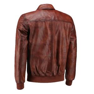 Premium Breathable Comfortable Zipper Elastic Cuffs Leather Jacket <b>For</b> Men Best Quality Modern Fit <b>Stand</b> Collar Durable Jacket - Product Image 2