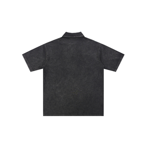T-shirt décontracté à manches courtes en coton épais tricoté pour homme, respirant et à motifs - Product Image 2