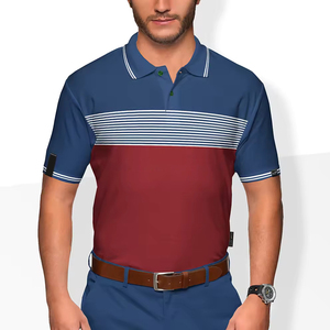 เสื้อโปโลดีไซน์2024สำหรับผู้ชายเสื้อโปโลและเสื้อยืดกอล์ฟสีทึบเสื้อโปโลใส่ได้ทั้งชายและหญิงพร้อมโลโก้แบบกำหนดเอง - Product Image 1