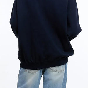 Sweat-shirt de haute qualité en matière douce pour hommes avec col rabattu et fermeture éclair quart de tour / Prix bas avec logo personnalisé Design décontracté - Product Image 6