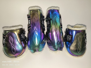 Bota de salto de caballo ecuestre, protector de pierna de caballo, botas de caballo de concha de PU elásticas para saltar para competición - Product Image 2