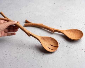 Cuchara Espátula de Cocina de Madera de Mango con Logotipo Personalizado, de Alta Calidad, Antiadherente, Ecológica, con Mango Largo, para Servir en Casa, Camping y Cocina - Product Image 2