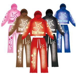 Ensemble de survêtement vintage imprimé surdimensionné pour l'hiver, ensemble décontracté moderne à coupe ample, design 2 en 1 pour un confort unisexe au quotidien - Product Image 6