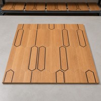 Parquet en bois d'ingénierie multicouche en chêne naturel 15 mm, avec incrustation en parquet français T&G, pour salon, hôtel, villa