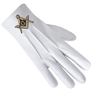Master Mason Blue Lodge Guantes Cuero blanco puro 2025 Masonic Regalia Freemasons Guantes OEM con servicio - Product Image 5