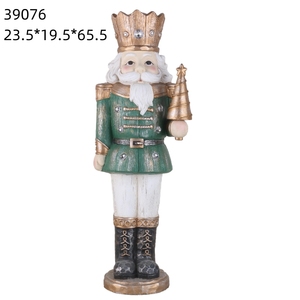 Wholesale Resin Nutcracker Soldier Figurine - Christmas <strong>King</strong> Nutcracker Ornament <strong>Xmas</strong> Tabletop Gift - Product Image 4