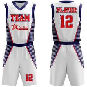 Uniforme de baloncesto de nuevo estilo Uniforme de baloncesto de último estilo Uniforme de baloncesto cómodo Sublimado reversible de alta calidad - Product Image 4