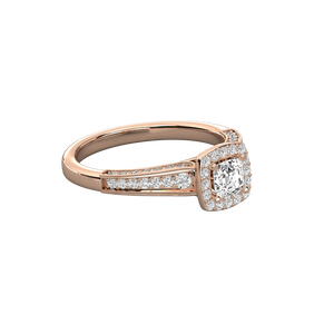 Bague solitaire en or 14 carats pour femmes avec diamant cultivé en laboratoire - Product Image 3