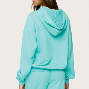 Sudaderas Lisas Personalizadas al por Mayor con MOQ Bajo para Mujer, Tejido Texturizado, Ropa Urbana, Personalización OEM, Marca Privada, Estilo Americano - Product Image 2