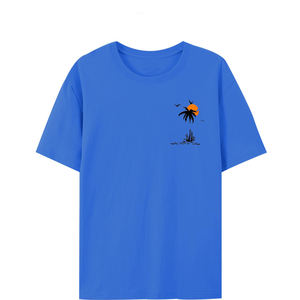 เสื้อยืดคอกลมแขนสั้นสำหรับผู้ชายเสื้อยืดปักลายโฟมทรงโอเวอร์ไซส์ - Product Image 1