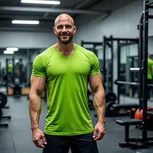 Entraînement musculation t-shirt hommes Gym à manches courtes col en v t-shirt hommes haute qualité séchage rapide t-shirt hommes - Product Image 6