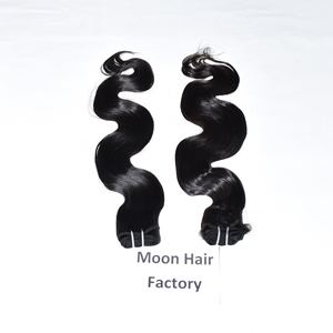 Extensions de cheveux humains 100% fabriquées en Inde, aspect naturel, couleur noire, ondulées, qualité supérieure, fournisseurs de premier choix pour l'exportation. - Product Image 3