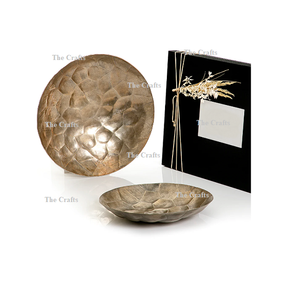 Round Shape Fruits <b>Chocolate</b> Bowl In Aluminium Gold Color Fruits Bowls For Restaurant <b>Wedding</b> Use - Product Image 1