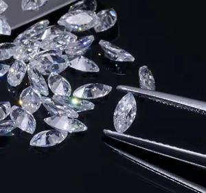 Diamants de laboratoire cultivés de qualité supérieure, taille marquise, couleur D, blanc, brillants, certifiés Jewelux, pour la fabrication de bijoux, bagues, colliers - Product Image 4