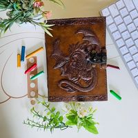 Diario de Viaje Retro Hecho a Mano, Exclusivo, con Tapa Dura de Cuero Vintage, Cuaderno de Bocetos, Tamaño B5/A7, con Cierre de Candado, para Regalo