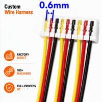 Faisceau de câbles IDC personnalisé à petit pas 0,6/0,8 mm avec âme en cuivre et isolation PVC, connecteur multi-branches pour modules de capteurs de caméra et appareils portables