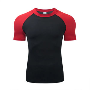 T-shirt de gymnastique surdimensionné personnalisé pour hommes vêtements de fitness en polyester et coton évacuant l'humidité à séchage rapide - Product Image 4