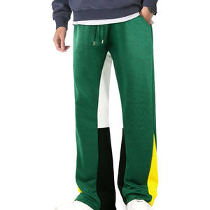 2025 LOGO personnalisé vente en gros pantalons évasés pour hommes pantalons de survêtement à jambe droite pantalon évasé unisexe de haute qualité vierge - Product Image 1