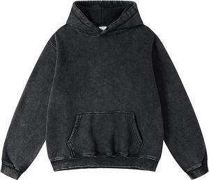 2025 nueva sudadera con capucha de Color sólido Popular de alta calidad, Sudadera con capucha holgada, Invierno teñido liso bordado americano a la moda - Product Image 6