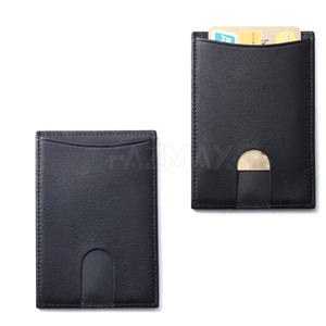 Venta caliente Hombres Titular de la tarjeta de cuero Personalizado Hombres Pakistán Hecho Titular de la tarjeta de cuero impermeable - Product Image 4