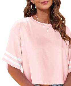 Custom Print Oversized Crop <b>Top</b> Women Loose Casual Baggy Short Sleeve Streetwear Summer Fashion Tee - Product Image 5