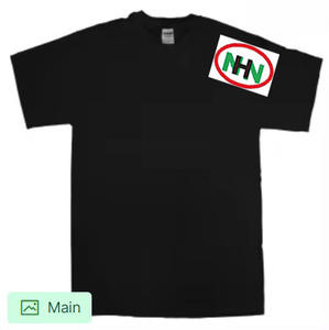 Wholesale Blank Custom 100% Cotton T-<b>Shirt</b> Logo Men's Plain Printing Printed White <b>Black</b> Silk Screen Printing Breathable Formal - Product Image 2