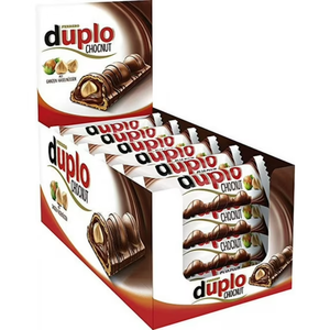 Boîte de 24 Gaufrettes au chocolat au lait Duplo fourrées aux noisettes, biscuits sucrés, bonbons solides, en vrac, Allemagne - Product Image 1