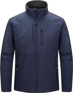 Veste Softshell de Haute Qualité Professionnelle Sports de Plein Air Hiver Col Debout Coupe-Vent Imperméable Toile Avant à Capuche Homme - Product Image 1