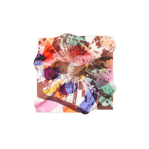 Écharpe en soie vintage à imprimé léopard, 90x90cm, carrée - Product Image 1