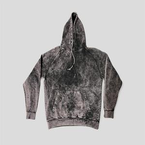 Sudadera con capucha con tinte de corbata personalizada de fábrica para hombre, bordado desgastado, peso pesado, 450 Gsm, algodón, lana recortada de gran tamaño, Invierno - Product Image 2
