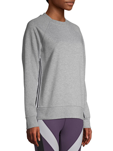 Venta al por mayor Sudadera de mujer Gris Cuello redondo Eco Smart Reciclado Mezcla de algodón Fleece sudaderas con capucha de mujer - Product Image 3