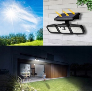 IP65 étanche 120 plage de détection 270 Angle de lumière capteur de mouvement solaire applique murale avec 3 modes - Product Image 5