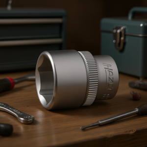 Hazet 3/8'' 6-Point Square <b>Socket</b> with Traction Profile and Knurling - Product Image 3