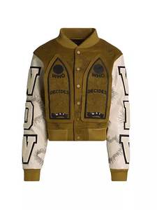 OEM personalizado de alta calidad ligero invierno Letterman chaqueta de bombardero para los hombres Premium lienzo Hip Hop hombres de lana Lettermen al aire libre - Product Image 3