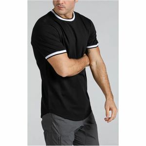 T-shirt lourd 100% coton t-shirts à manches courtes col rond hommes T-shirt personnalisé t-shirts décontractés - Product Image 4