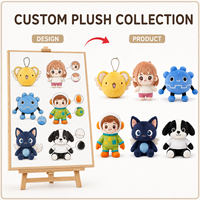 Jouets en peluche personnalisés de 10 cm, mini personnages, animaux mignons, poupées en peluche, conception OEM ODM pour cadeaux en gros
