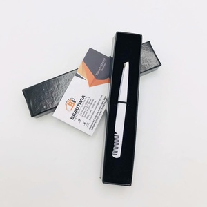 Pinzas para cejas con punta inclinada de acero inoxidable y logotipo personalizado al por mayor pinzas para depilar el pelo con revestimiento de color blanco - Product Image 5