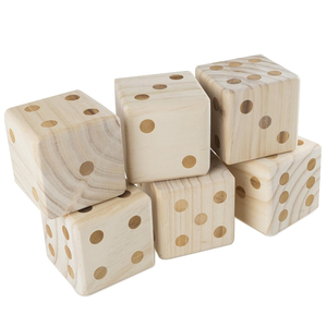 Paquete de 3 dados grandes de madera de 3,5 CM-para jugar a Ludo de serpiente y escalera, JHENGA, fiesta de pub, picnic, accesorios de juego de negocios - Product Image 6