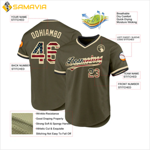 SAMAVIA maillots de baseball de précision personnalisés pour les équipes américaines Pro Performance personnalisables athlètes américains ensembles respirants - Product Image 2