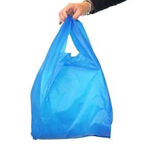 Bolsa de embalaje compostable ecológica para alimentos Bolsa de camiseta de plástico biodegradable Tamaño personalizado Compras plegables - Product Image 5